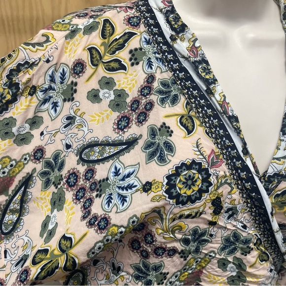 Davi & Dani wrap front kimono blouse women’s large boho paisley - Picture 6 of 8